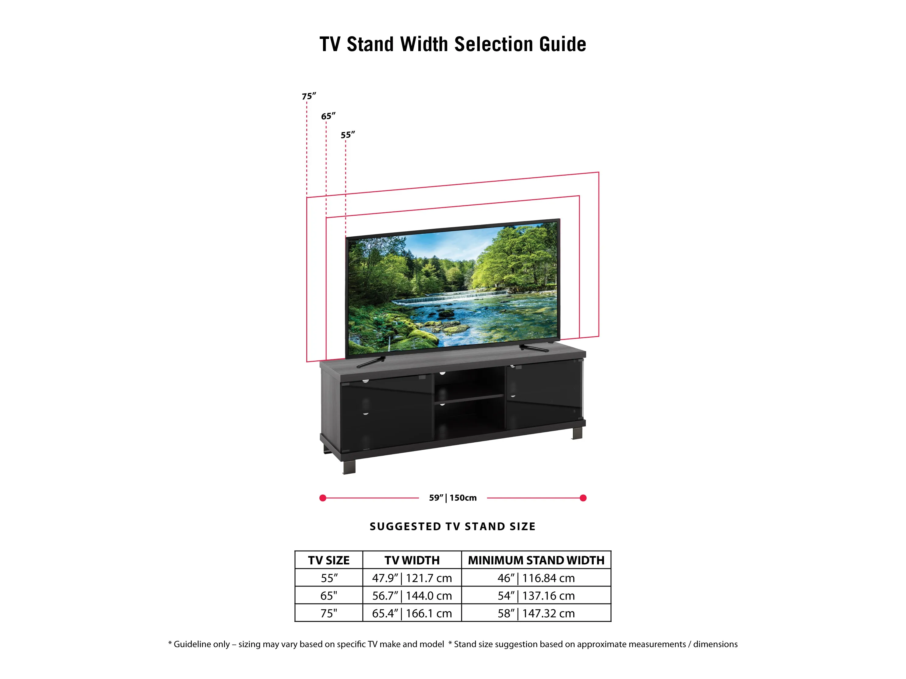 TV Stand, TVs up to 75"