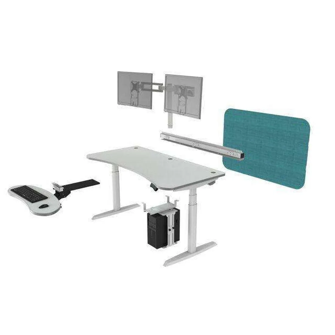 VersaDesk PowerLift Standing Benching System, PLSBS