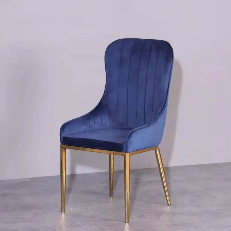 Vivian Blue Gold Velvet Dining Chair