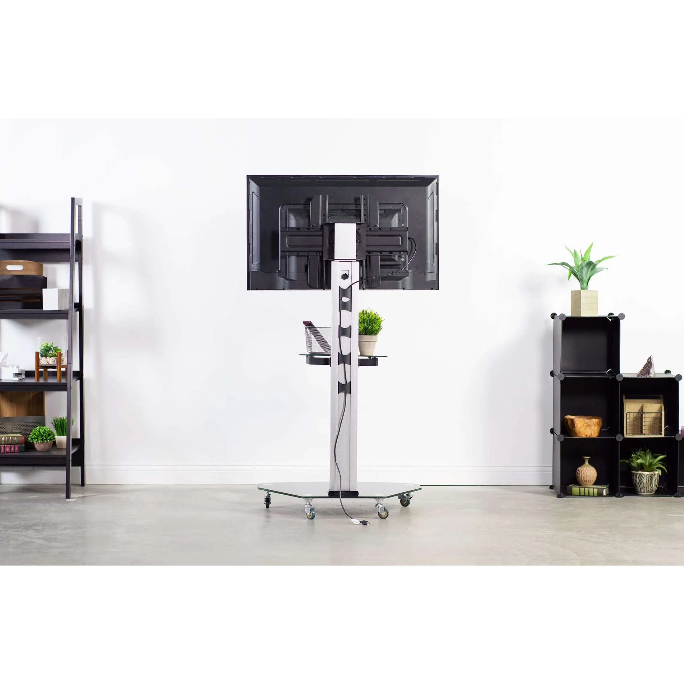 VIVO Silver Mobile Cart for 37" to 70" TVs, STAND-TV02D