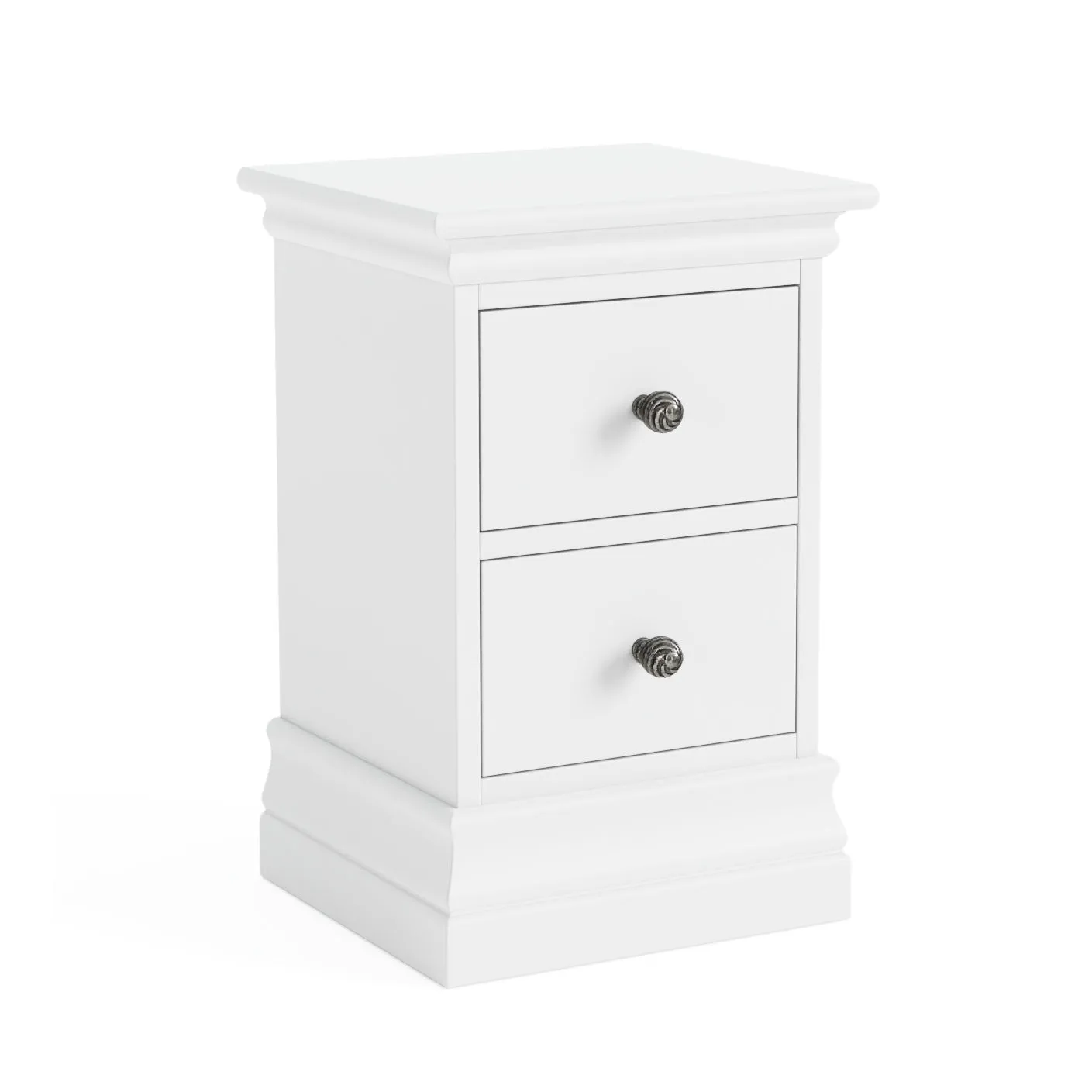 Wiltshire white narrow bedside