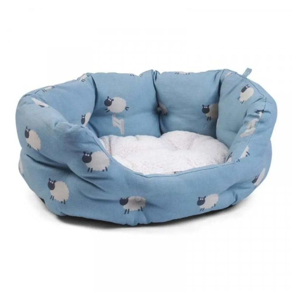 Zoon Oval Counting Sheep Pet Bed - Small